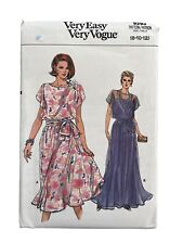 Vogue  9293 Pullover Dress Evening Length Blouson Bodice Size 8-10-12 UNCUT picture