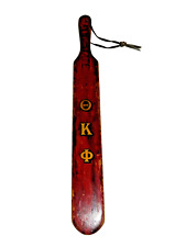 Antique Wooden Fraternity Pledge Paddle Theta Kappa Phi Kent State Signed Ohio picture