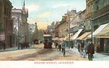 Vintage Postcard 1908 Granby St. City Center Gallowtree Gate Leicester England picture