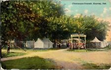 1910. CITY PARK. CHAUTAUQUA GROUNDS. KEARNEY, NEB. POSTCARD II5 picture