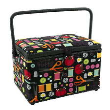Large Sewing Basket, Black Sewing Notions picture