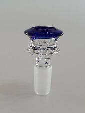 14MM Layered Blue Bowl Quality Glass Water Pipe Slide Replacement  picture