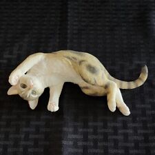 Country Artists 01684 Tabby Playful Gray Cat Lying Figurine Large Lifelike Eyes picture