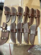 LOT OF 10 Custom Handmade Horizontal Knife Leather Sheaths For Right/Left Hand picture