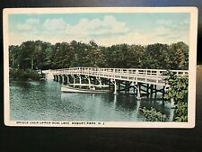 Vintage Postcard 1915-1930 Bridge Upper Deal Lake Asbury Park New Jersey picture