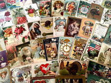 Nice Lot of 65~Mixed Vintage Antique Holidays Greeting Postcards~in sleeves-k314 picture