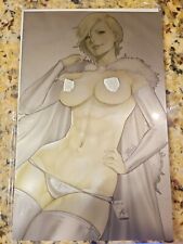🔥 Con Artists 4 Hibren Emma Frost METAL Cosplay Cover H Virgin TOPLESS (NM) picture