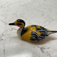 Vintage Miniature Yellow Black Duck Figurine Collectibles Gift Home Decor picture