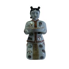 Oriental Vintage Ceramic Kneeling Lady Holding Dish Figure cs5216 picture