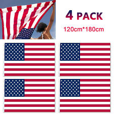 4X 4x6FT American Flag Nylon Stars USA Flag Vibrant Color With Metal Buckle US  picture