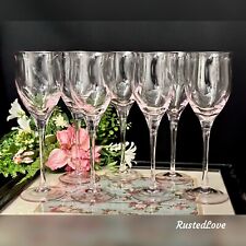 Pink Noritake Pierpoint Water Glasses Vintage Pink Drinkware Water Goblets Set 6 picture