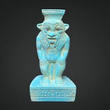 RARE ANCIENT EGYPTIAN ANTIQUE Statue Stone of Seated Bes Sculpture Carving picture