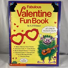 RARE VINTAGE 1989 Fabulous Valentine Fun Book - Scholastic - Complete, Unpunched picture