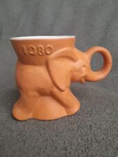 Vintage Frankoma 1980 Republican GOP Political Elephant Mug Cup Reagan picture