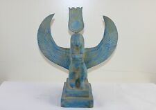 Rare Antique Stone Statue Maat Winged Ancient Egyptian Goddess of Truth, Justice picture