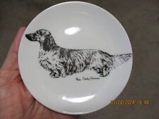 Rosalinde Farmer Dachshund USA Plate Trinket Dish Hand Painted picture
