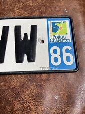 FRANCE 🇫🇷 LICENSE PLATE. French Tag Dept 86 Region Poitou Charentes AE 517 WW picture
