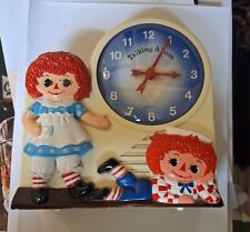 Raggedy Ann Andy Talking 1974 Janex Wind Up Alarm Clock Not Working PARTS ONLY picture