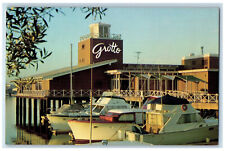 c1960's Three Yacht Boats Grotto Oldest Restaurant Oakland CA Vintage Postcard picture