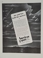 1942 American Export Lines Airlines Fortune WW2 Print Ad Q2 Ships War Planes picture
