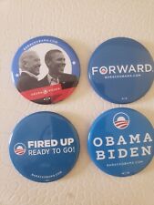 Lot of 4 Barack Obama 2012 Presidential Campaign Pins Buttons Joe Biden, 2