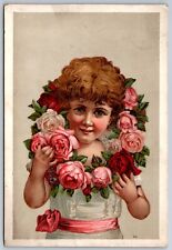 Lion Coffee, girl with a wreath of roses Coffee Can cards picture