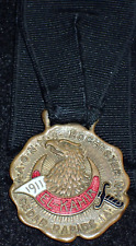 1911 AAONMS Shriners Rochester NY Cedar Rapids IA El Kahir Medal Fob, Robbins Co picture