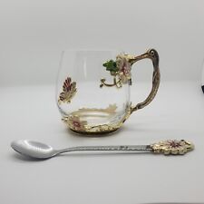 ARC classic enamel crystal tea cup and spoon picture