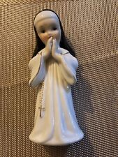 Praying Nun Porcelain Figure Bonds Ware L & M Religion Japan Eve Mary Sister VTG picture