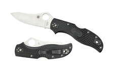 Spyderco Stretch 2 Pocket Knife Black FRN Handle C90PBK2 VG10 Plain Edge Blade picture