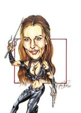 Crazy Caricatures Trading Card Artwork Elektra  by Tim Levandoski 11x14 picture
