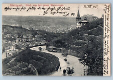 Stuttgart Baden-Württemberg Germany Postcard View From The New Weinsteige 1905 picture
