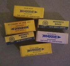 6 Vintage Boxes Moore's Discs Dentistry Dental Grinding & Pol Coarse & Med RARE picture