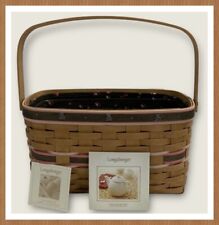Longaberger 2010 Boyds Bear Basket W/Fabric Liner/Protector Large 12 x 6¾ x 6⅞” picture