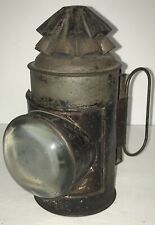 Antique Bullseye Dietz Flash Light Police Lantern Oil Lamp W/Christmas Tree Top picture