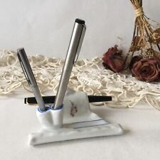 Vintage Stipo Dorohoi White Porcelain Pencil Stand Made In Romania picture
