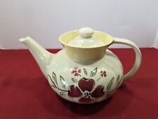 Vintage Porcelier Vitreous China Lidded Teapot with Floral Decoration picture