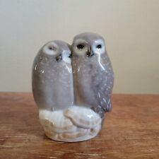 Vintage Royal Copenhagen Porcelain Figurine Pair of Owls 834 Theodor Madsen 3.6