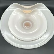 STUNNING ROLLED EDGE CENTERPIECE BOWLS -  SET OF 2 picture