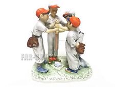 GORHAM Norman Rockwell Choosing Up Sporting Boys Baseball Figurines 1980 Japan picture