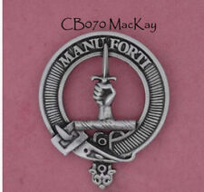 MacKay Hand Crafted Pewter Scotland Clan Crest Cap Badge Brooch UK  picture