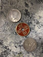 Silver Kennedy / Chinese coin, known as Chinatown Set . Plus Chinese Shell #98 picture