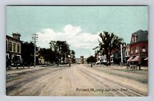 Brunswick ME-Maine, Looking Down Main Street, Vintage Postcard picture
