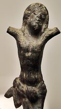Rare Late Medieval Bronze Catholic Corpus CRUCIFIX CROSS Jesus Christ Figure picture