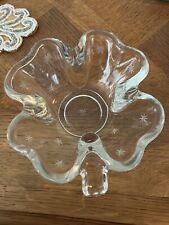 Crystal Shamrock With Etched Stars Trinket Dish picture