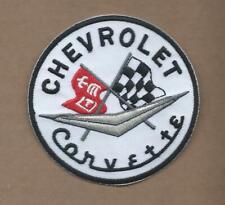NEW 3 INCH WHITE CHEVROLET CORVETTE IRON ON PATCH  P1 picture