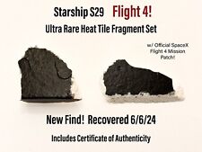 SpaceX Starship S29 Flight 4 MEGA RARE Thermal Heat Tile Fragment Set NEW FIND picture