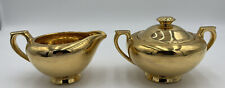 fleetwood china 22k gold sugar and creamer MCM picture