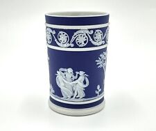 Signed Wedgwood Blue Jasperware Toothpick Holder - 1930's picture