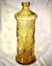 Large Vintage Marigold Glass Bottle picture
